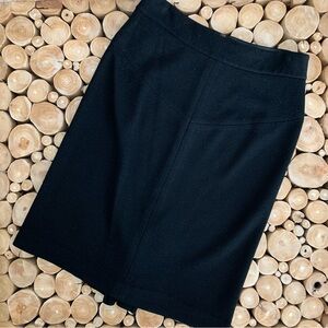 Diane Von Furstenberg Martine Black Pencil Wool Blend Skirt Size 8